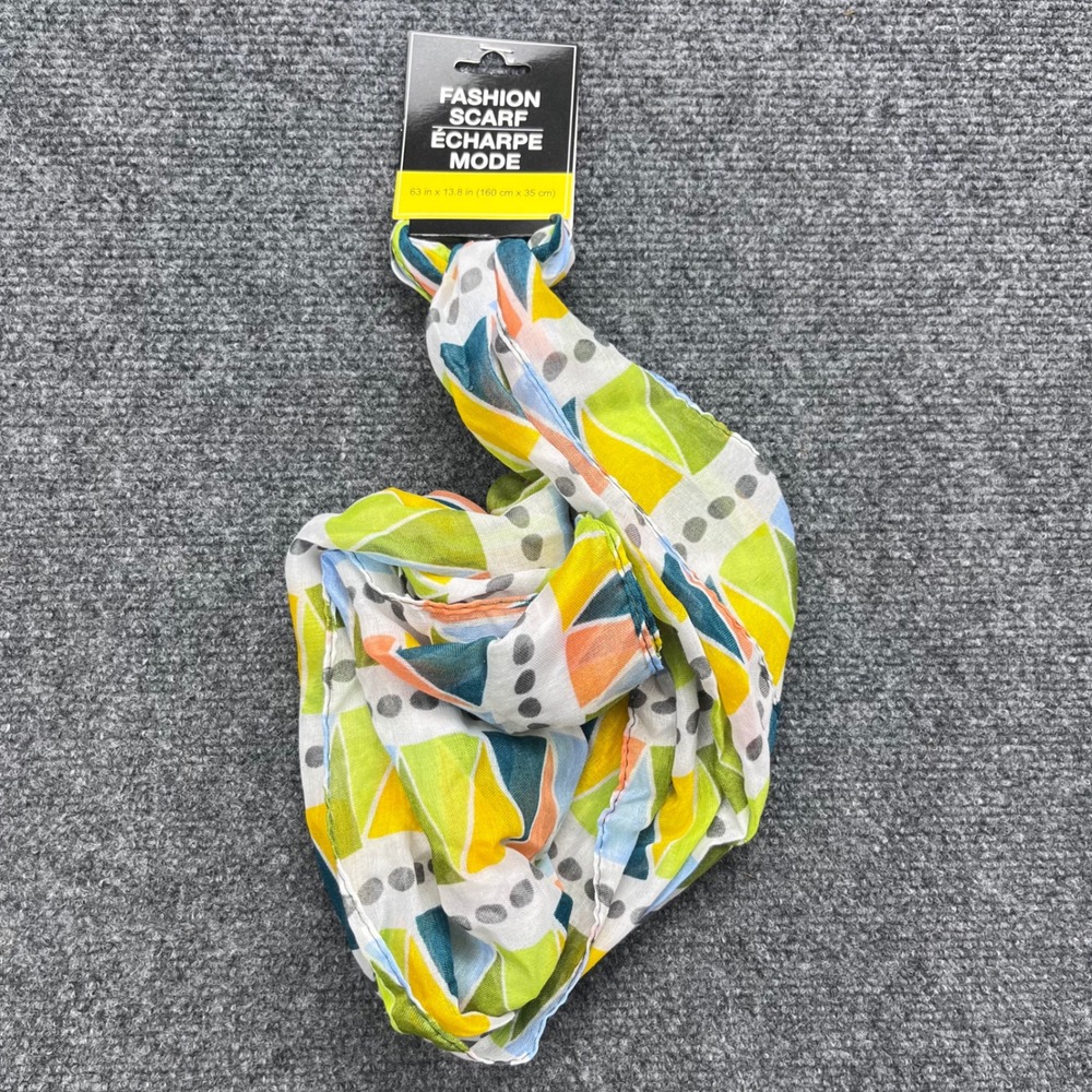 Fashion Scarf Geometric Abstract Lightweight Triangle‎ Pattern Multicolor Scarf